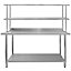 6ft Catering Bench with Double Over-shelf