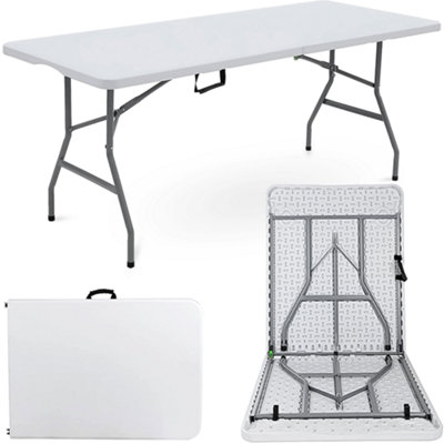 6ft Catering Camping Heavy Duty Folding Trestle Table Picnic Bbq Party