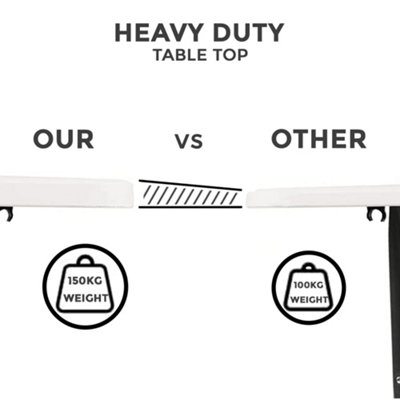 6ft Catering Camping Heavy Duty Folding Trestle Table Picnic Bbq Party