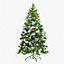 6ft Christmas Artificial Snow Covered Tree with Pinecones