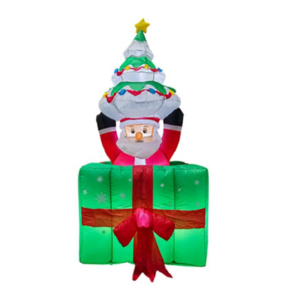 6FT CHRISTMAS INFLATABLE MODEL WITH GIFT BOX DECORATION