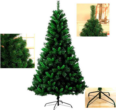 6ft Christmas Tree With 800 Tips & Metal Stand Xmas Decor