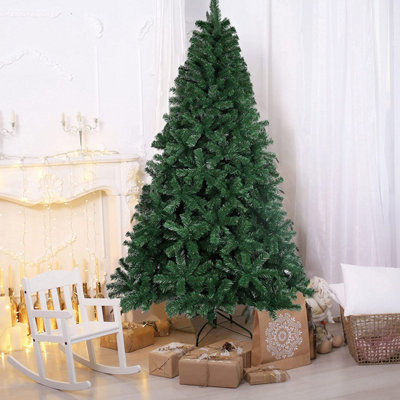 6ft Christmas Tree With 800 Tips & Metal Stand Xmas Decor - 6