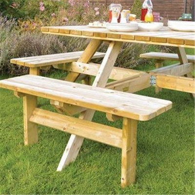 6ft Deluxe Square Picnic Garden Table
