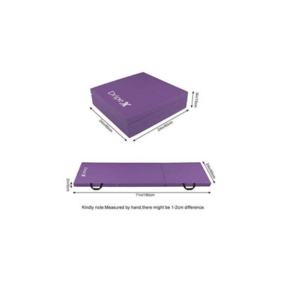 6FT Folding Gymnastics Exercise Mat (Purple) - 4