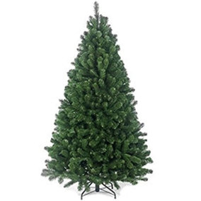 6ft Green Artificial Christmas Tree, Xmas Pine Tree with 1000 Tips, Artificial Tree with Solid Metal Legs