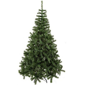 6ft Green Artificial Christmas Tree, Xmas Pine Tree with 750 Tips, Artificial Tree with Solid Metal Legs