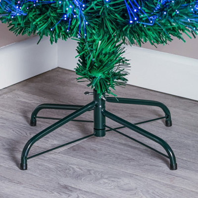 6ft Green Pinprick Fibre Optic Xmas Tree with Multi Coloured Fibre Optic Lights - 7