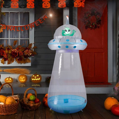 6ft Halloween Giant UFO Inflatable with Build-In LED