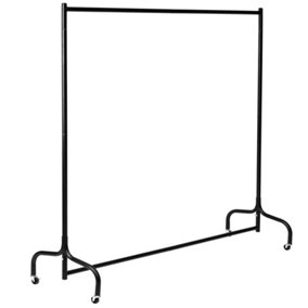 6ft Heavy Duty Metal Clothes Hanging Rail with Wheels