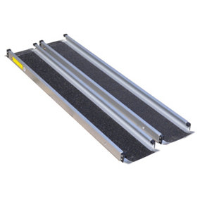6ft Lightweight Telescopic Channel Ramp - Gritted Surface - 272kg Weight Limit
