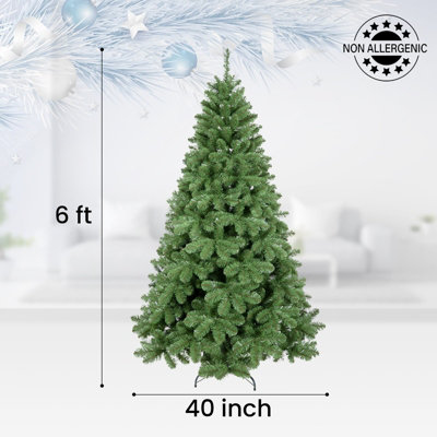 6FT Luxury Imperial Grand Fir Full Artificial Christmas Tree 1000 Branch Tips