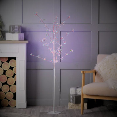 6ft Multi Coloured Christmas Twig Tree DIY at B&Q