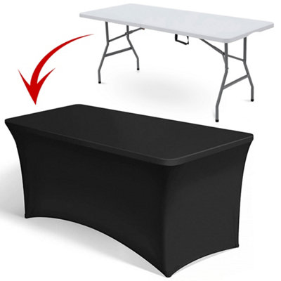 6FT Rectangular Stretch Tablecloth Tight Fit Folding Trestle Table Cover 1.8m