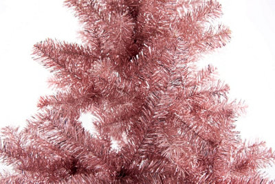 6FT Rose Gold Christmas Tree Shiny Tinsels