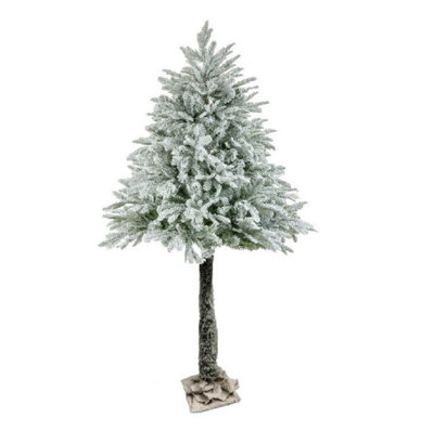 6FT Snowy Half Parasol Artificial Christmas Tree Xmas Tree for