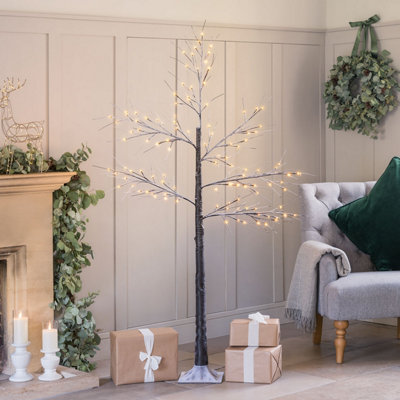 Light up birch trees room outlet decoration