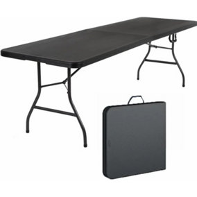 6ft Trestle Folding Table Indoor Outdoor Garden - Grey