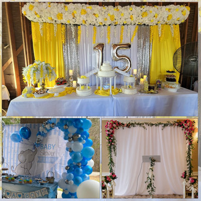 6ft x 10ft Pipe and Drape Photography Backdrop Stand Upright