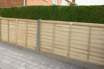 6ft x 3ft (1.83m x 0.91m) Pressure Treated Superlap Fence Panel - Pack of 5