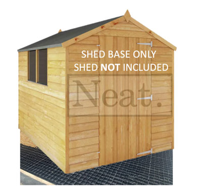 6ft x 4ft (6x4) - SHEDBASE/OUTERHOUSE BASE KIT - Neat Plastics Gravel/Grass Grid Paver Path Base Mat - Membrane Included