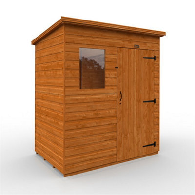 6ft x 5ft (1750mm x 1450mm) Horsforth Shiplap Pent Shed with 1 Window (12mm Tongue and Groove Floor and Roof)