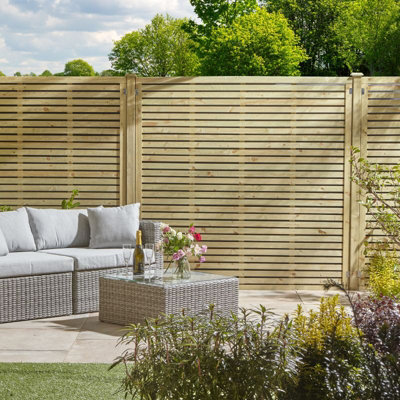 6ft x 5ft Ledbury Contemporary Screen (Pack of 3) - L4.5 x W180 x H150 cm - 4