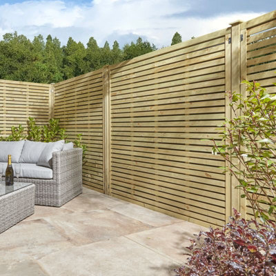 6ft x 5ft Ledbury Contemporary Screen (Pack of 3) - L4.5 x W180 x H150 cm - 5