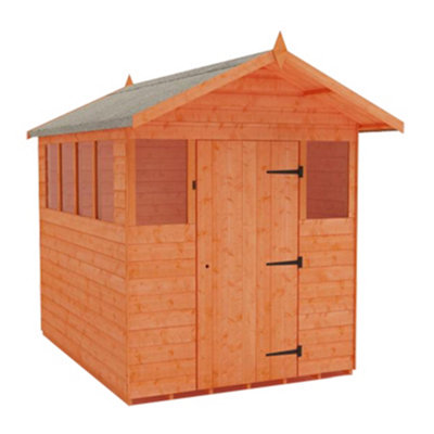 6ft x 6ft (1.75m x 1.75m) Wooden APEX Summer Shed (12mm T&G Floor + Roof) (6 x 6) (6x6)