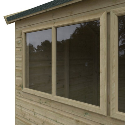 6ft x 6ft (1750mm x 1750mm) Horsforth Elite Pressure Treated Shiplap Apex Shed with 2 Windows