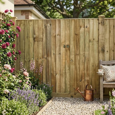 6FT x 6FT Feather Edge Timber Fence Panels Pressure Treated Closeboard ...