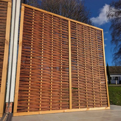 6ft x 6ft Framed Willow Fencing Hurdles - 4