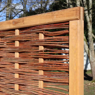 6ft x 6ft Framed Willow Fencing Hurdles - 7