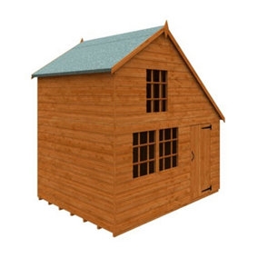 6ft x 8ft (1.75m x 2.35) Mansion Playhouse (12mm Tongue and Groove Floor and Roof) (6 x 8) (6x8)