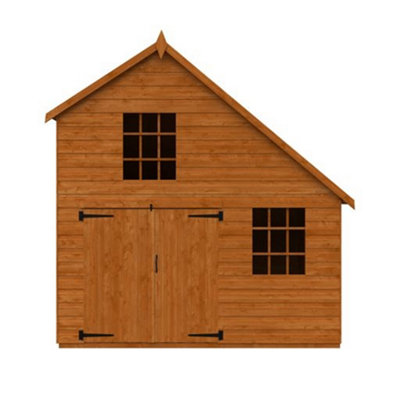 6ft x 8ft (1.75m x 2.43m) Garage Wooden Playhouse (12mm Tongue and Groove Floor and Roof) (6x8) (6 x 8)