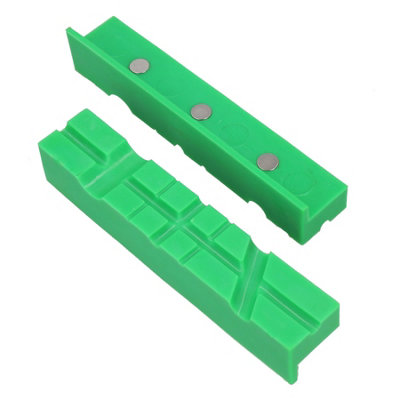 6in Multi Grove Soft face Jaws Pads for Bench Vice Non marking Green DIY at B&Q
