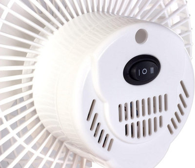 6inch Low Noise Oscillation Clip Fan - White - 3