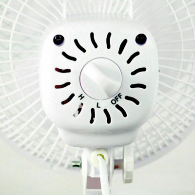 6inch Low Noise Oscillation Desk Fan - White