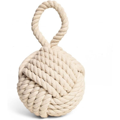 6inch white weighted nautical rope knot door stopper for bottom of door ...