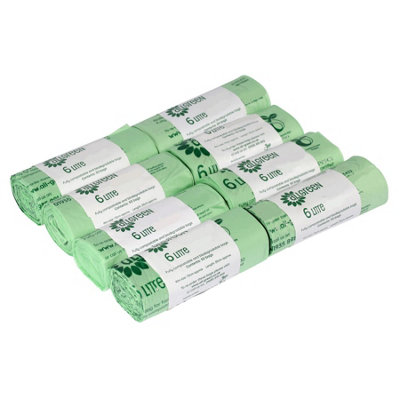 6L All-Green Compostable Kitchen Caddy Liners (Small) - 8 Rolls