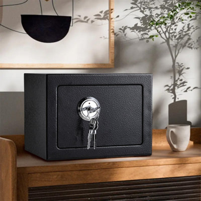 6L Mini Safe with Mechanical Lock, Home Office Security Vibes, Keys Included