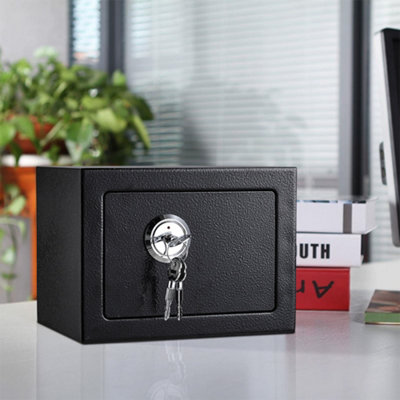 6L Mini Safe with Mechanical Lock, Home Office Security Vibes, Keys Included