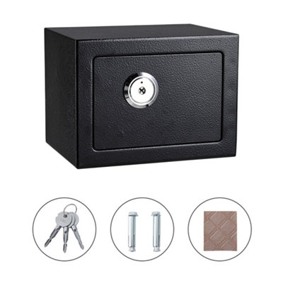 6L Mini Safe with Mechanical Lock, Home Office Security Vibes, Keys Included