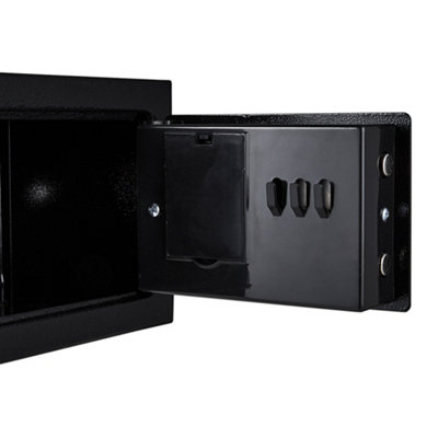 6L Mini Safe with Mechanical Lock, Home Office Security Vibes, Keys Included