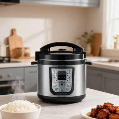 6L Smart Rice Cooker, Multifunctional Electric Pressure Cooker with Non ...