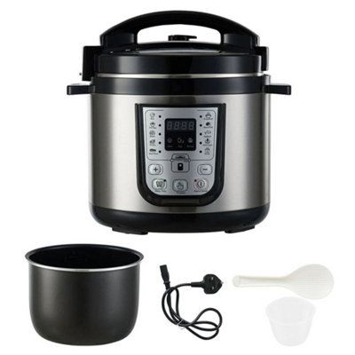 OLIXIS 8-Qt Electric Pressure Cooker 16-in-1 – Multi-Cooker, Rice Cooker, Steamer & More (Silver)