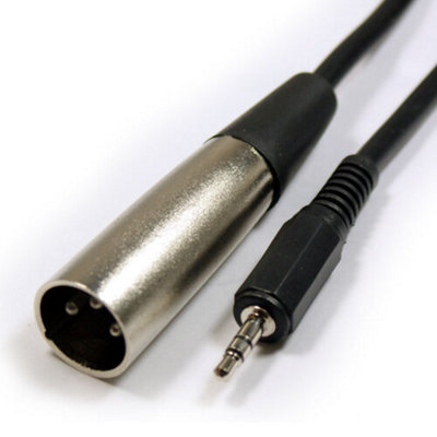6m 3.5mm Jack Plug to 3 Pin XLR Male Cable Lead Laptop Microphone Audio Record
