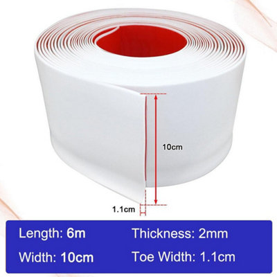 6m Self Adhesive PVC Flexible Skirting Board Floor Trim Strips UK
