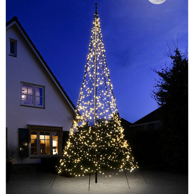 6m Warm White Twinkling Outdoor Christmas Tree without Pole Weather Resistant Festive Christmas Tall String Lighting Decoration