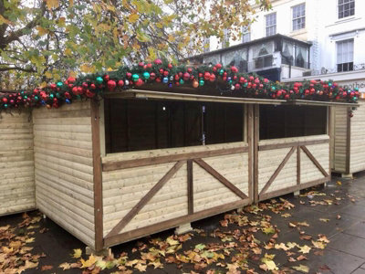 6m x 2.4m Standard Connecting Chalets - Timber - L282 x W660 x H262 cm - Minimal Assembly Required - 5
